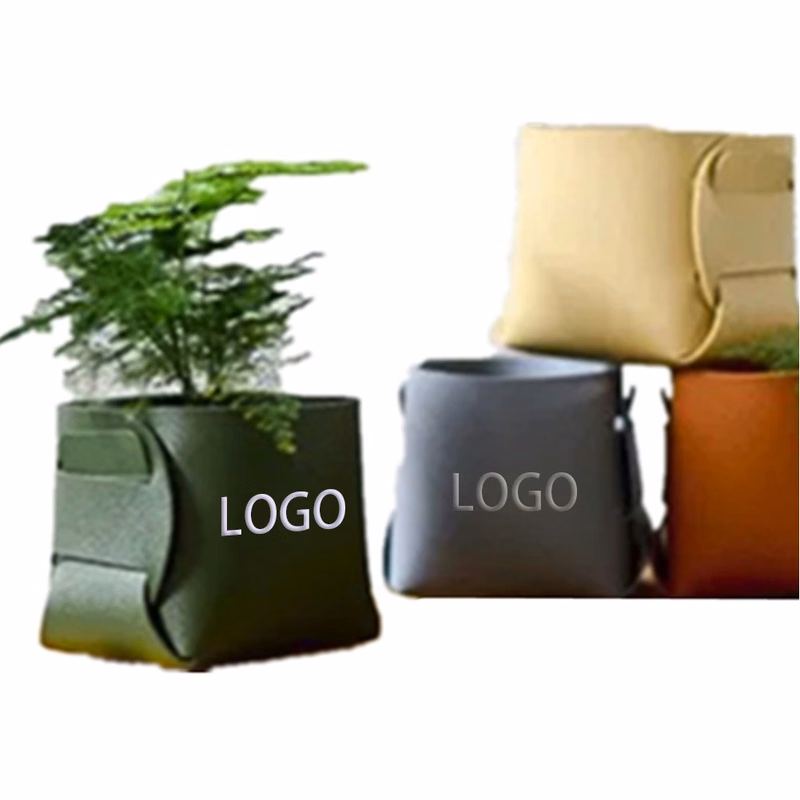 Leather Flower Pot Planting Gardening Pot
