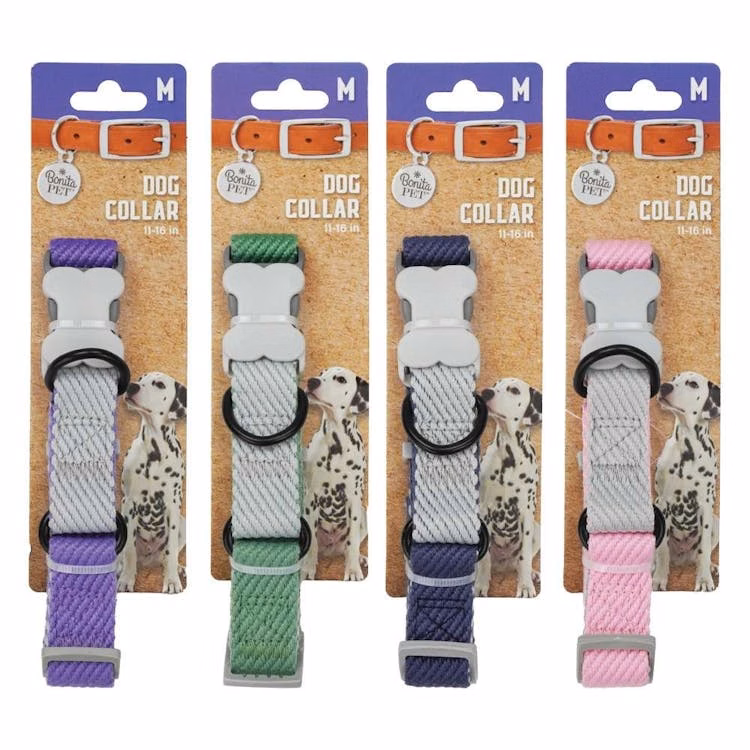 Cotton Dog Collars - Medium Assorted Colors