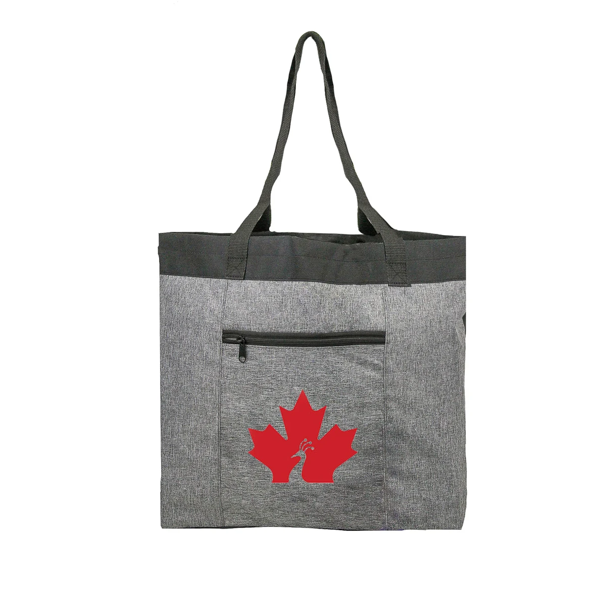 Stylish Heather Grey Open Tote. 1