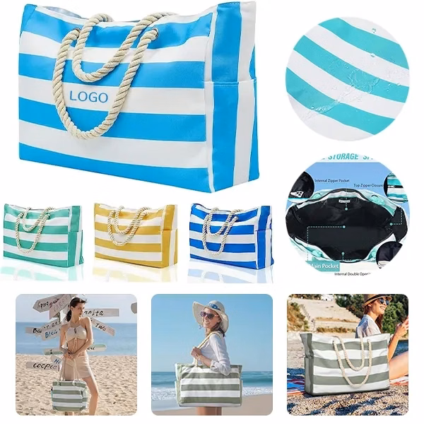 Striped Outdoor Storage Bag