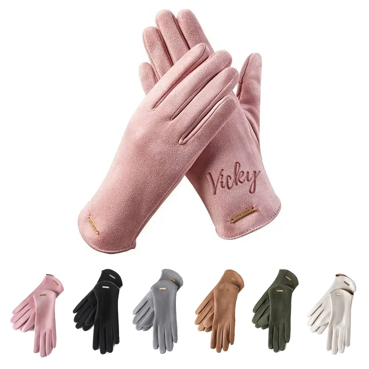 Winter Suede Gloves For Women 1
