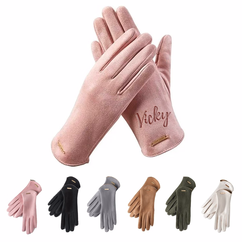 Winter Suede Gloves For Women