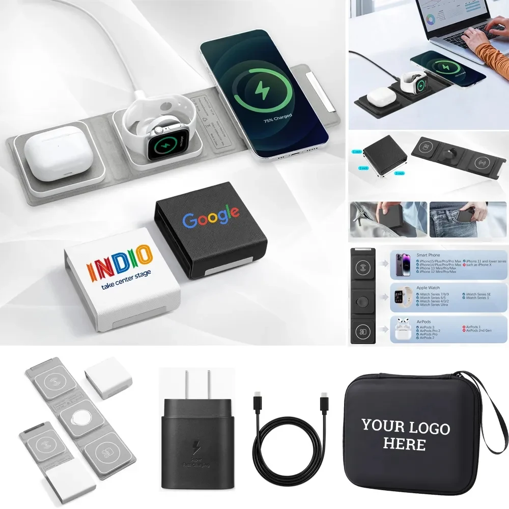 Portable 15W Wireless Charger w/ Wall Plug & Gift Box 1