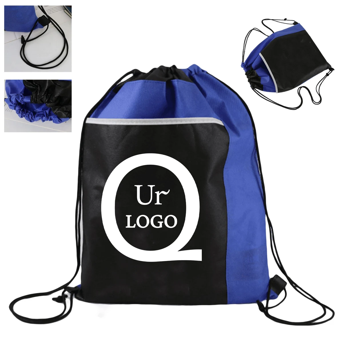 16.14X13.39 Inch Terylene Drawstring Backpack 1