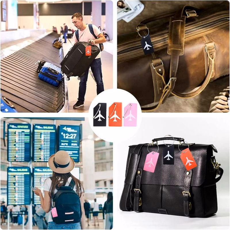 Silicone Travel Luggage Tag w/Name ID Card