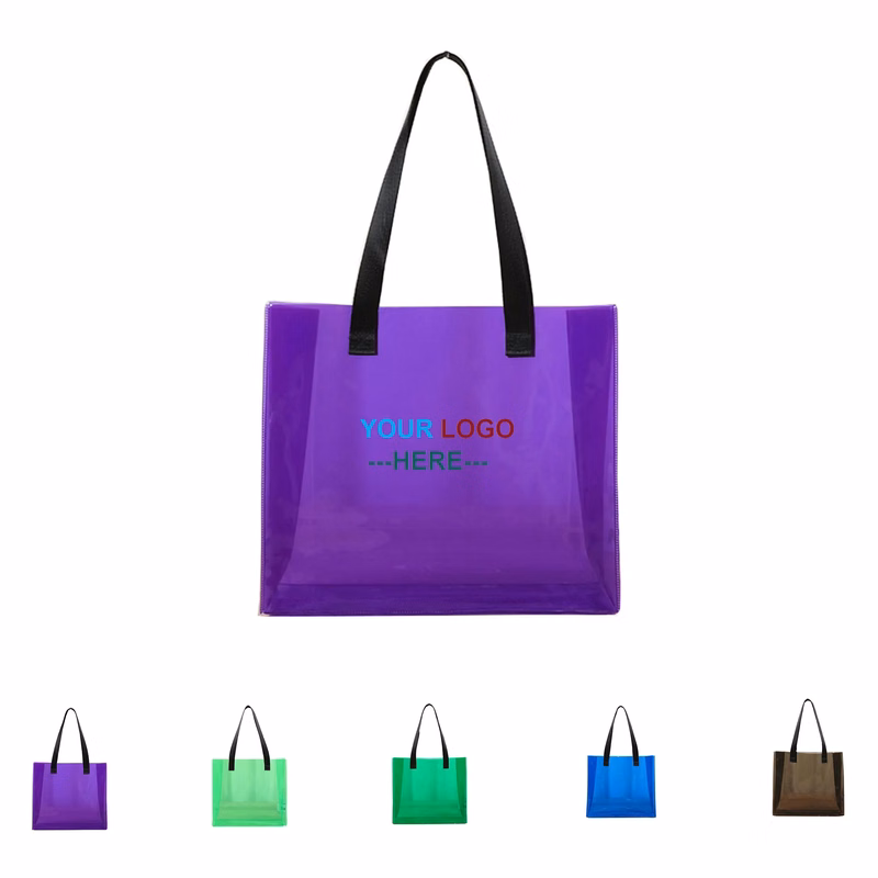 PVC Transparent Plastic Tote Bag