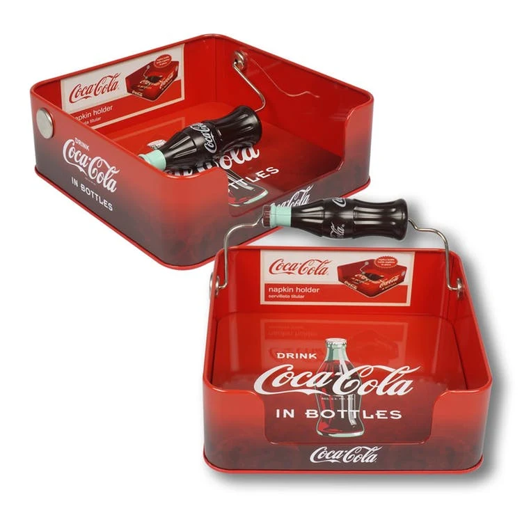 Coca-Cola Napkin Dispensers - Red Coke Bottle Handle 1