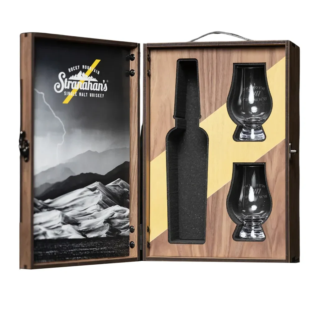 Clamshell Whiskey Box with Print Insert 1