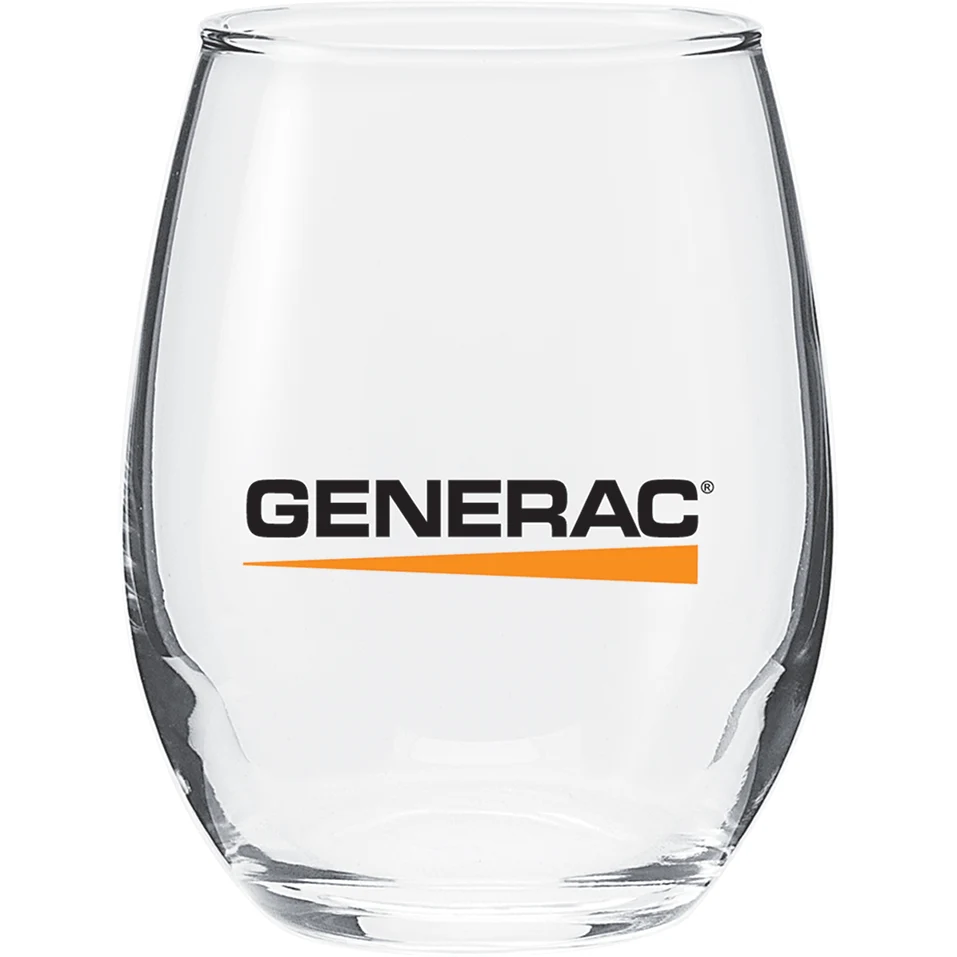 9 oz stemless wine taster, custom glassware with logo imprint 1
