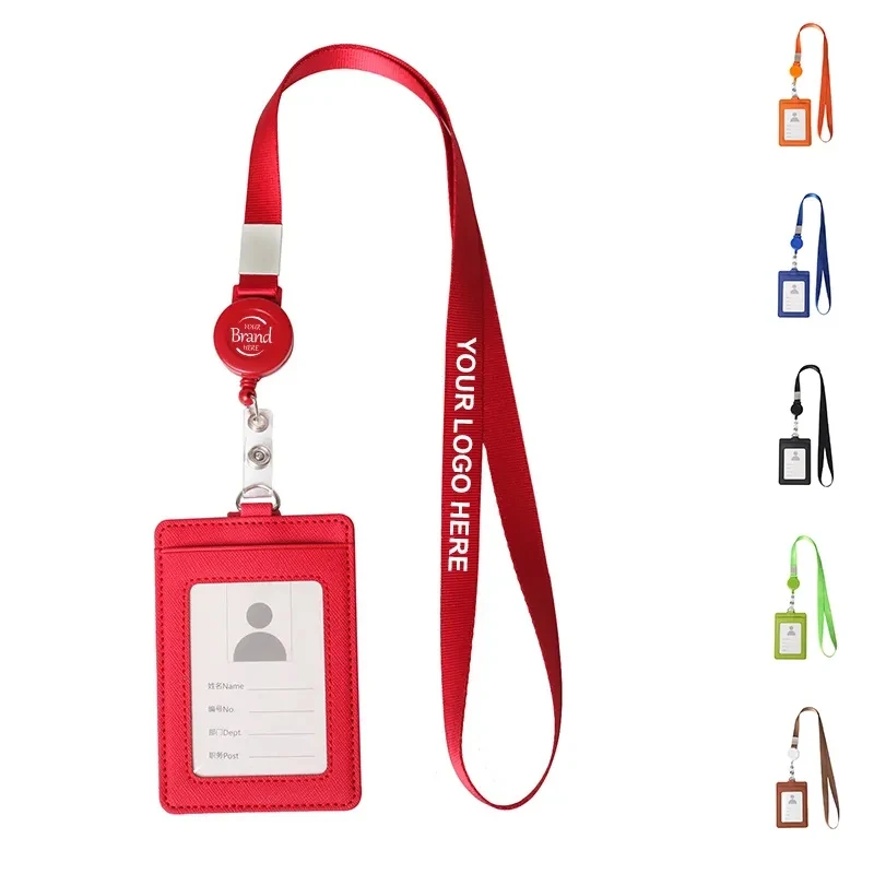 Badge Holder With Adjustable Retractable Lanyards 1