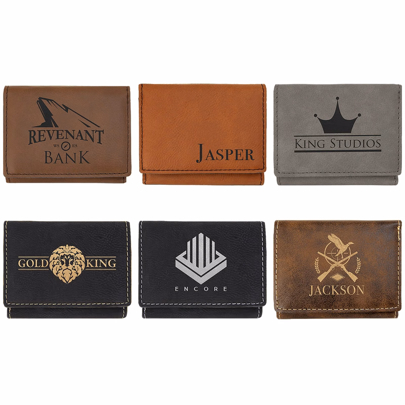 3" x 4" Leatherette Trifold Wallet