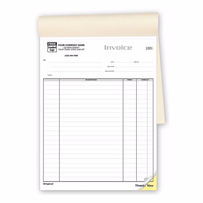 Invoices, for Large Jobs, Booked