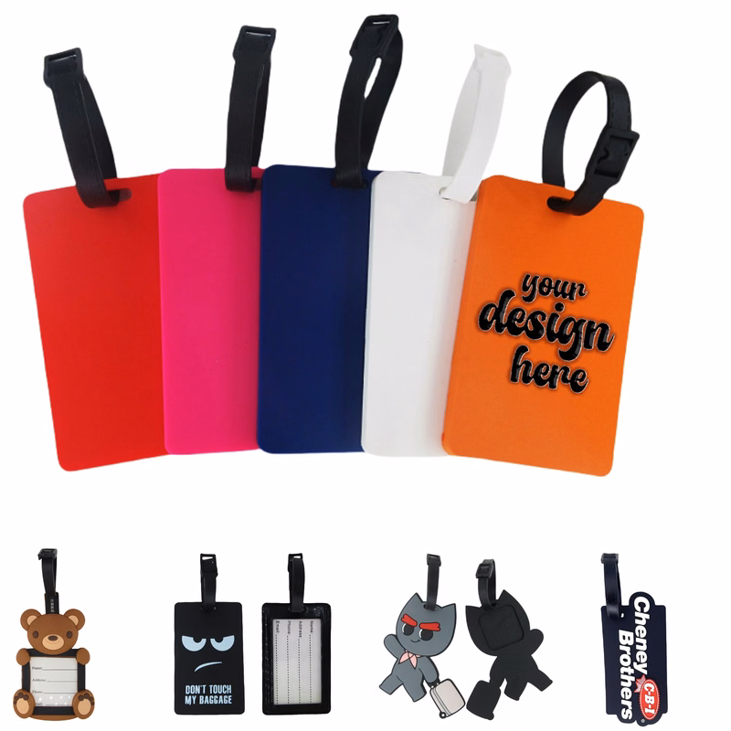 Silicone Luggage Tag w/Name ID Card