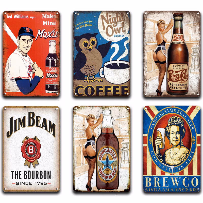 Custom Vintage Nostalgic Tin / Wall Decoration
