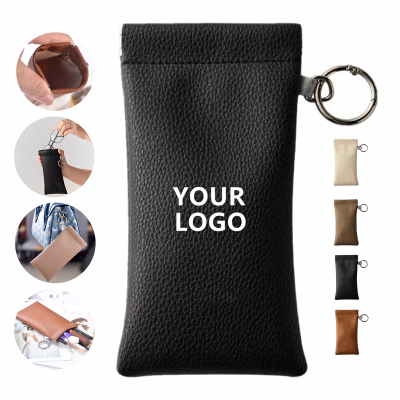 Auto-Close Eyewear Pouch With Key Ring