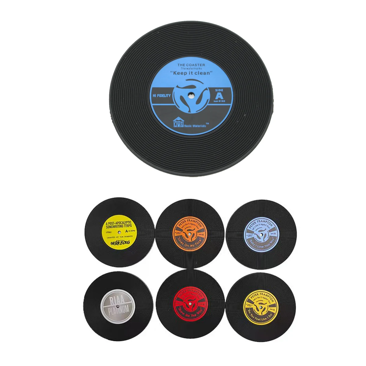 PVC Vinyl Record Coasters Cup Mat 1
