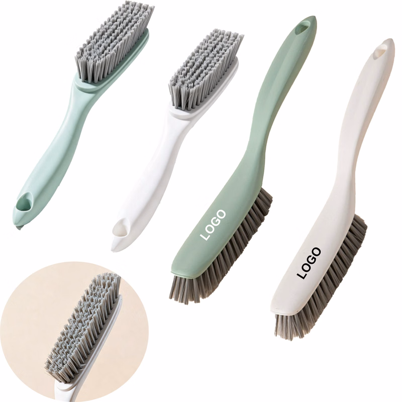 Long Handle Curved Soft Bristle Brush For Clothes And Shoes