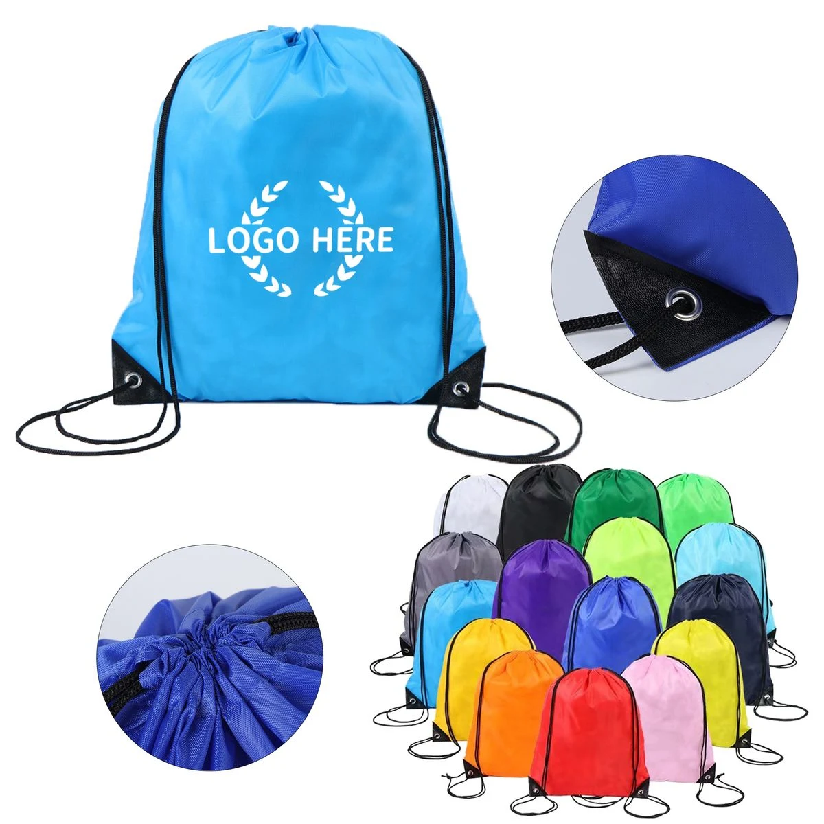 Lightweight Athletic Polyester Cinch Bag 1