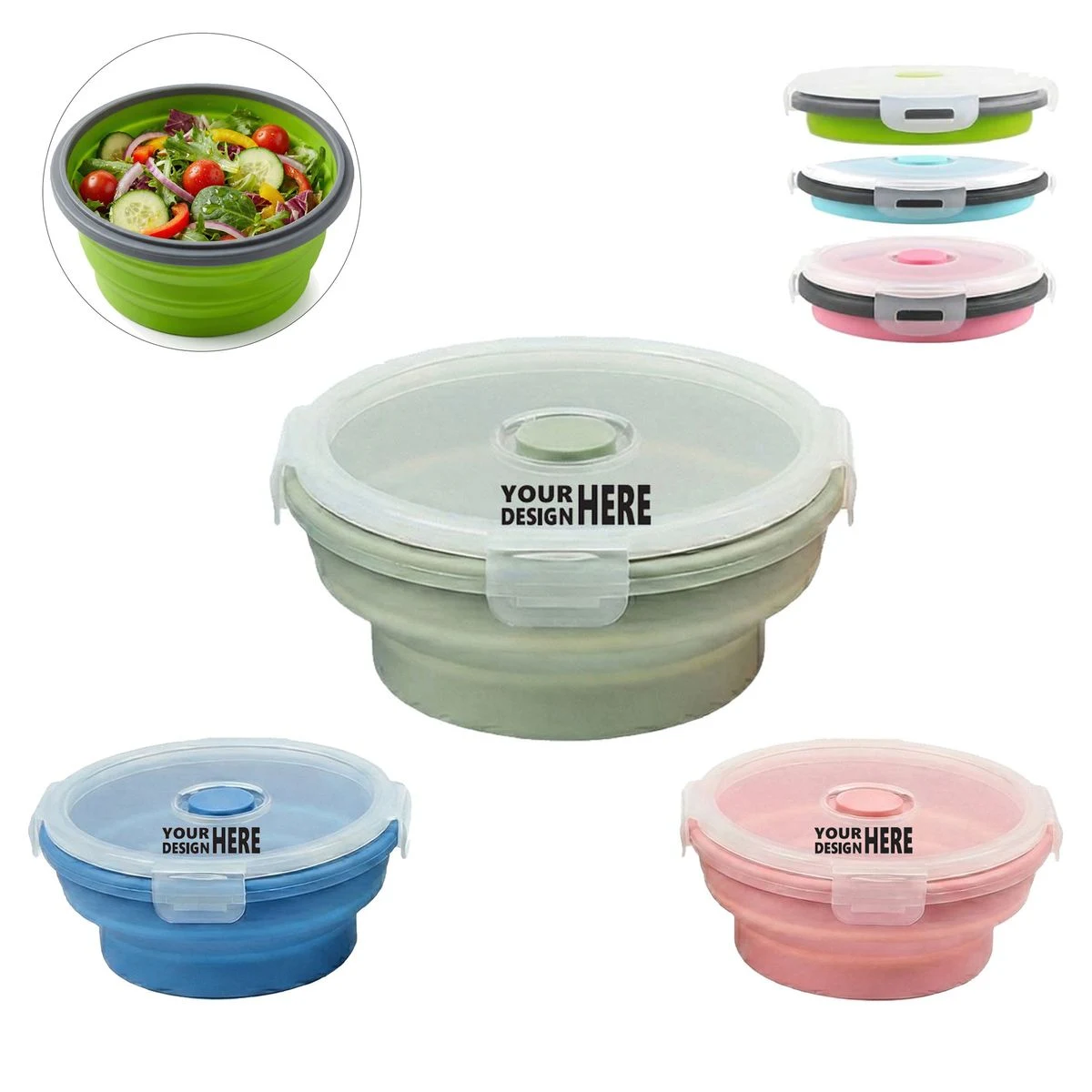 Foldable Silicone Food Container Bowl 1