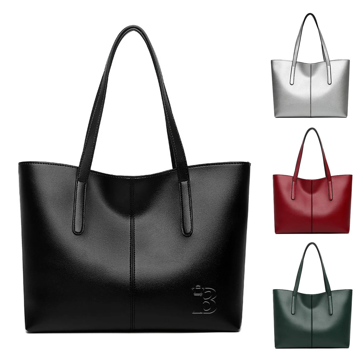 PU Leather Tote bag Retro shoulder handbag 1