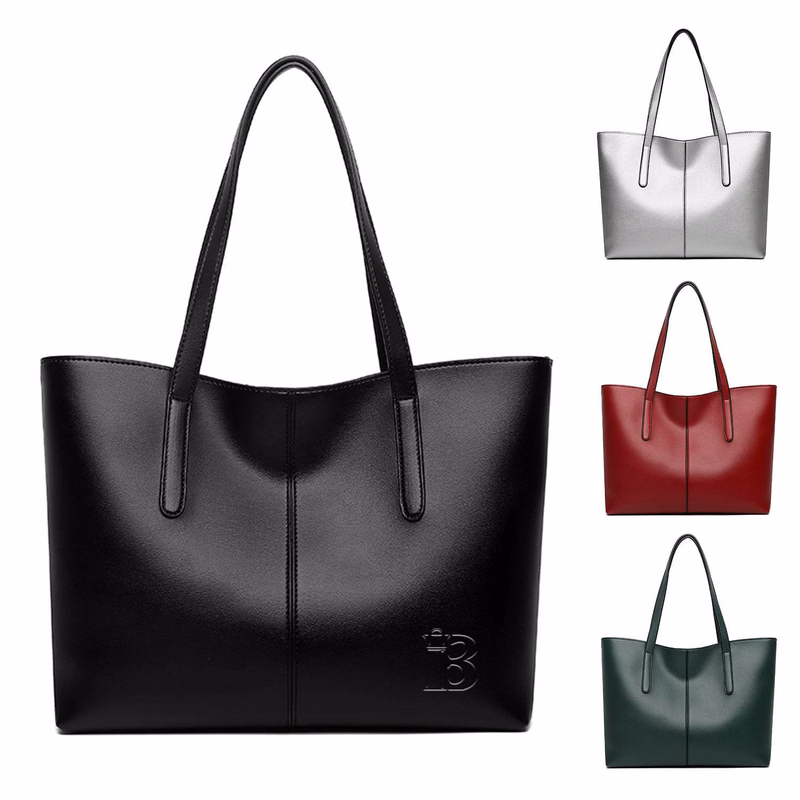 PU Leather Tote bag Retro shoulder handbag