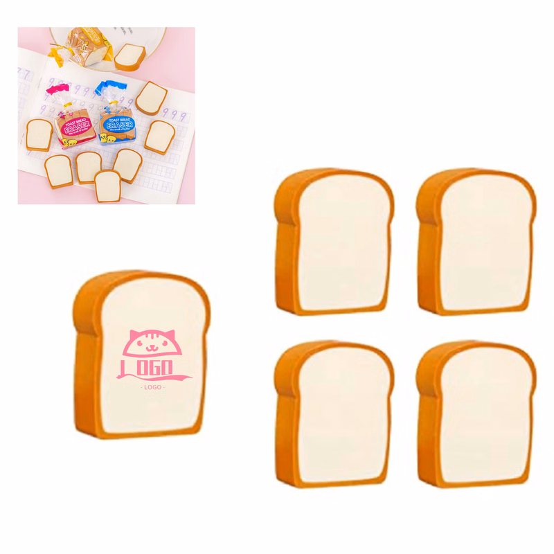Cute Toast Shape Eraser MOQ 50PCS