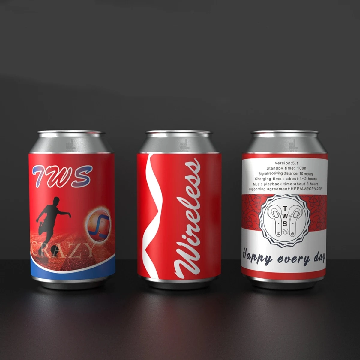 Coca-Cola Can Bluetooth Speaker Earbuds 1