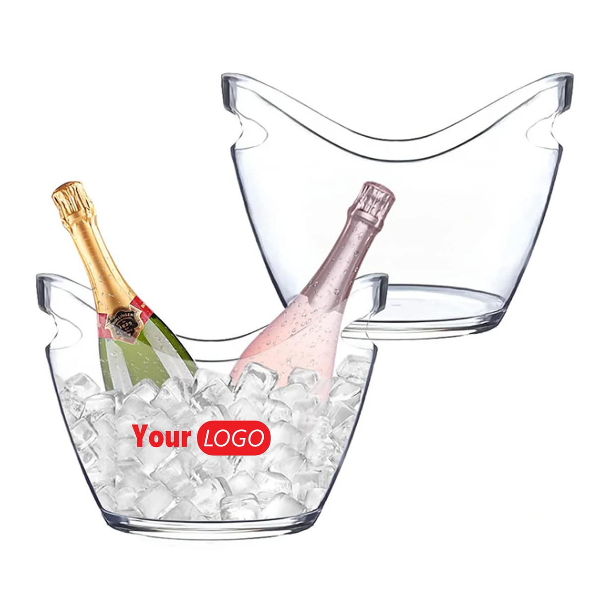 Plastic Oval Ice Buckets For Beer Bottle 1