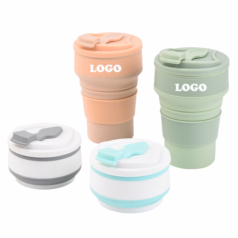 500ML Silicone Collapsible Cup Foldable Mug Portable Camping Cup