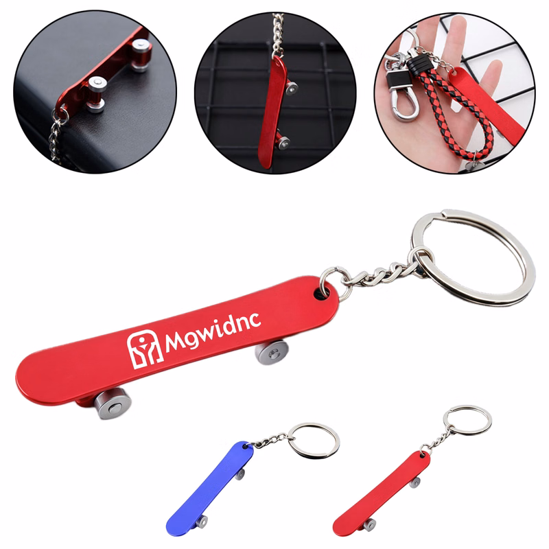 Creative Metal Skateboard Keychain with Bottle Opener