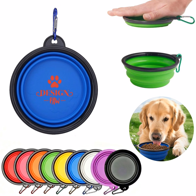 MOQ50 Portable Collapsible TPE Pet Water Bowl