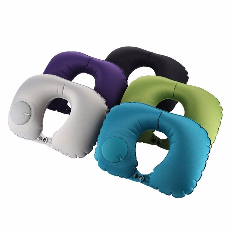 Push-Type Portable Inflatable Pillow, U-Shaped Neck Pillow