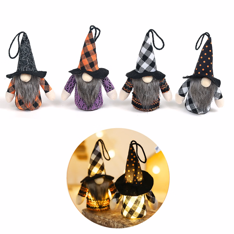 Halloween LED Luminous Woodsman Doll Pendant