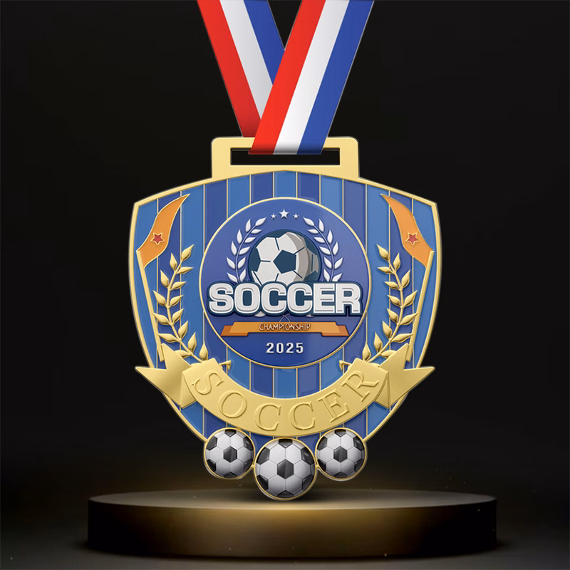 2" UV Printed Soccer Medals