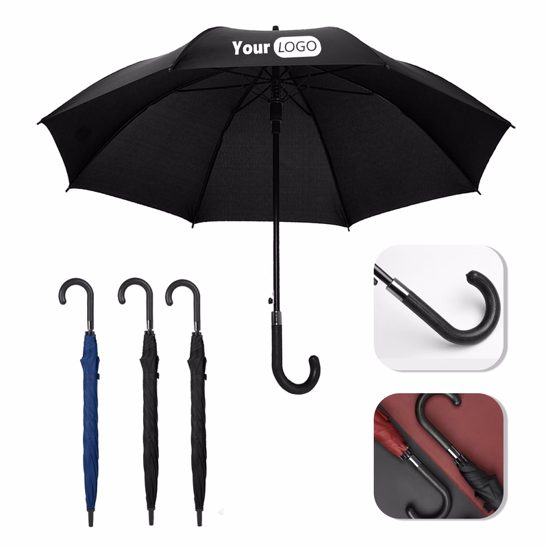 Classic Curved Handle Manual Umbrella