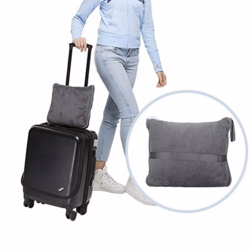 Polyester Travel Blanket Pillow Cover