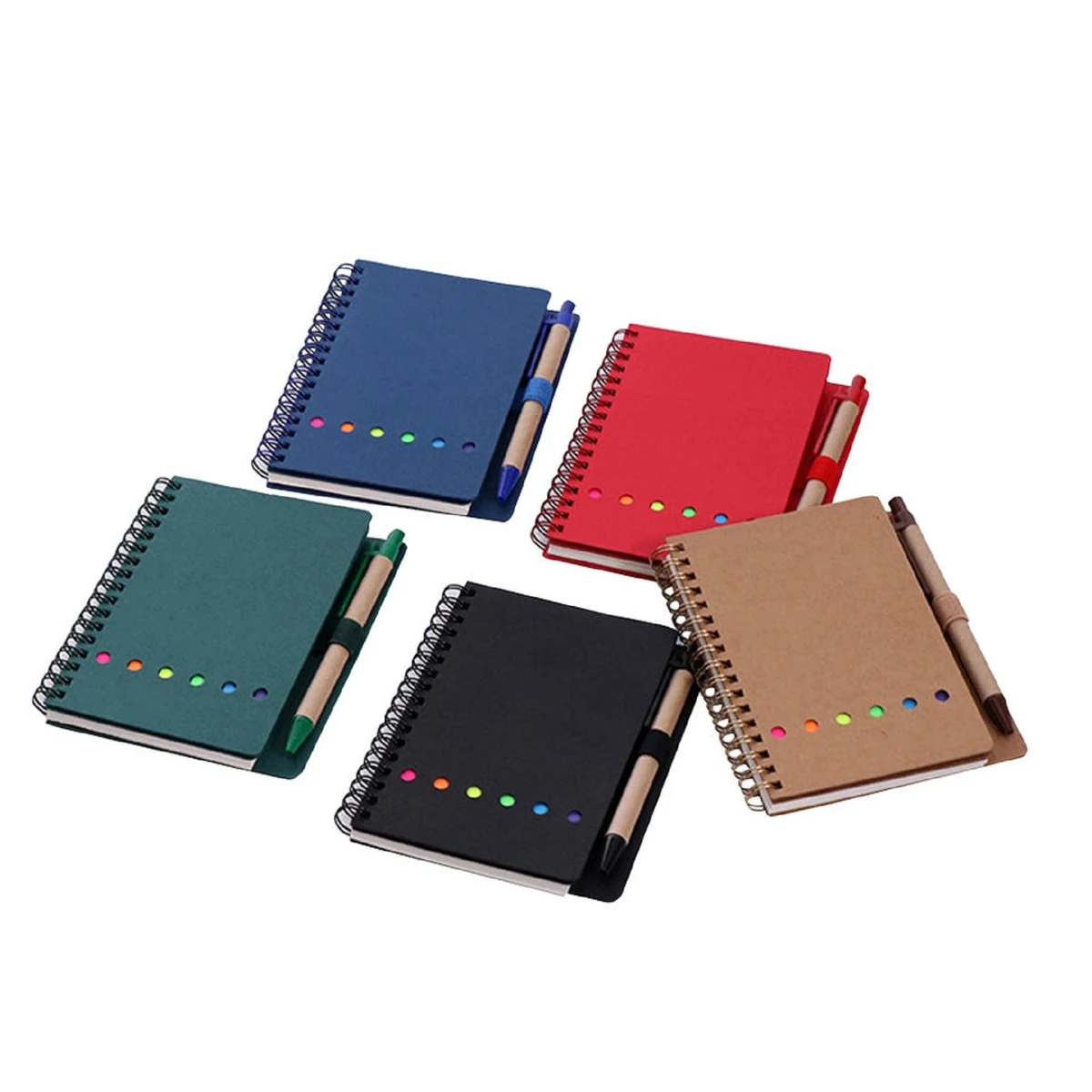 Kraft Paper Loose Leaf Notebook with Pen Sticker 1