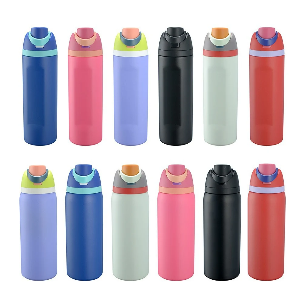 16 oz. Insulated Stainless Steel Water Bottle with Straw Lid 1