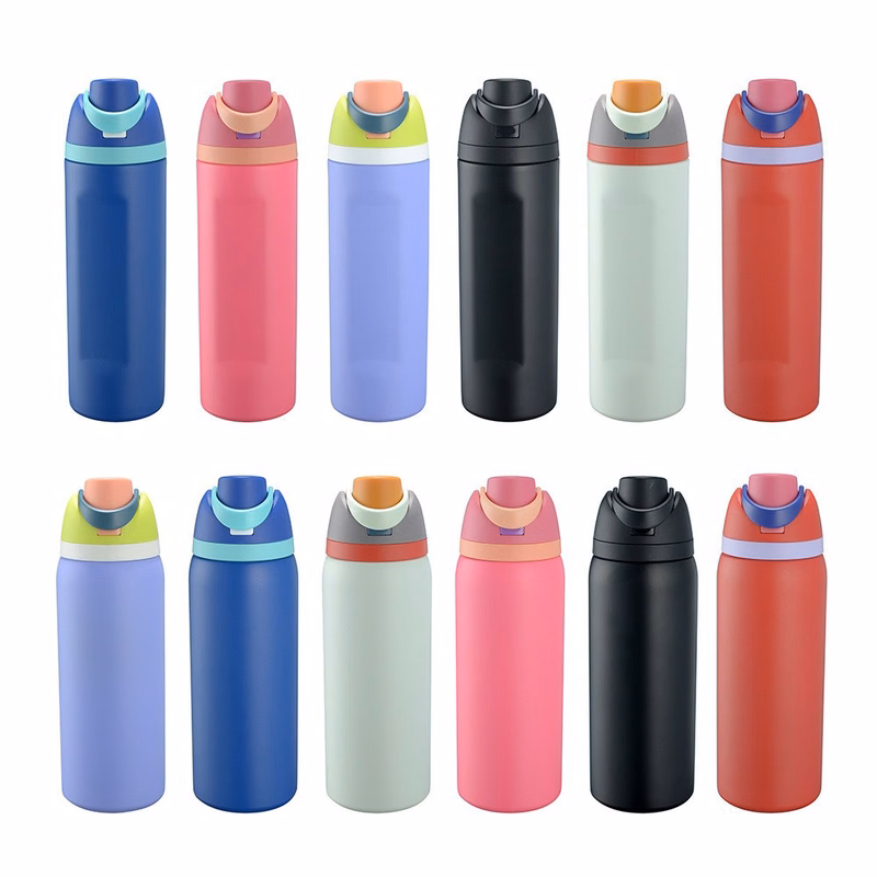 16 oz. Insulated Stainless Steel Water Bottle with Straw Lid