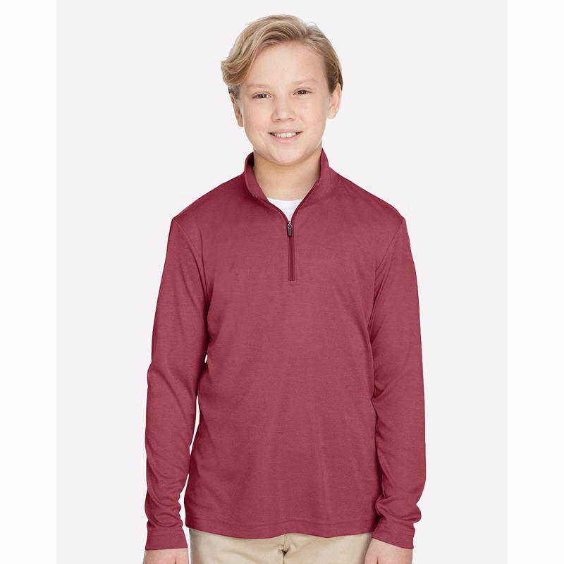 Youth Zone Sonic Heather Performance Quarter-Zip Pullover - TT31HY
