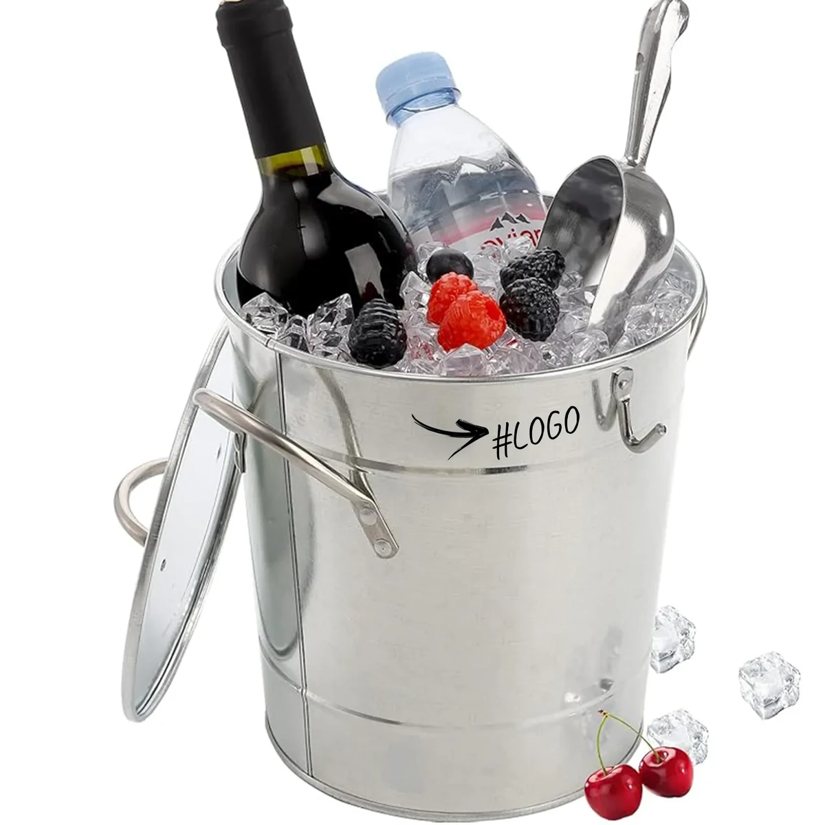 Ice Bucket with Spoon Lid, for Parties LOGO Customization 1