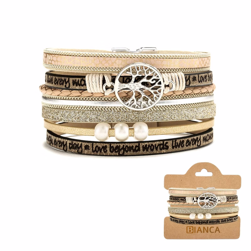 Inspirational Tree of Life Leather Bracelet