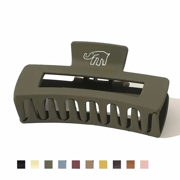 Custom 4.1 Inch Rubber Hair Claw Clips — Durable Non-Slip Metal Spring Office Promo