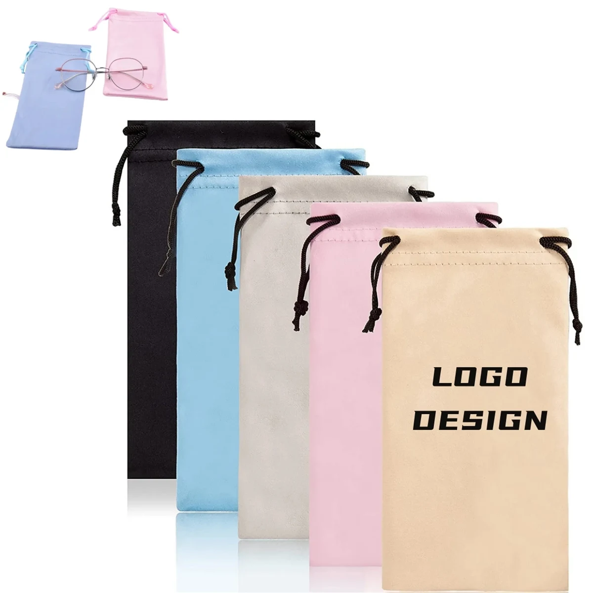 MOQ50 Microfiber Screen Eyeglass Bag 1