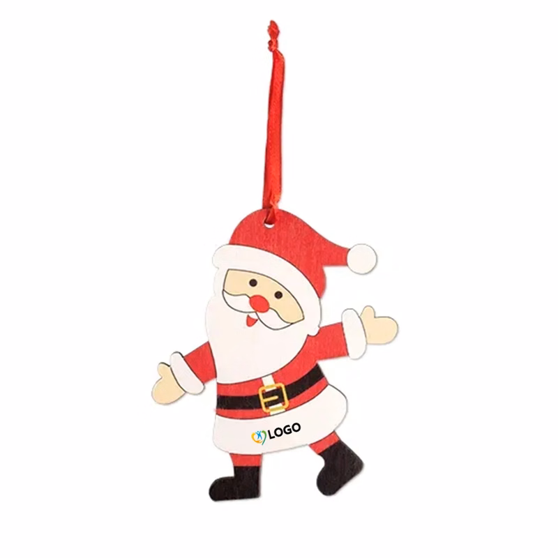 Wooden Santa Ornament