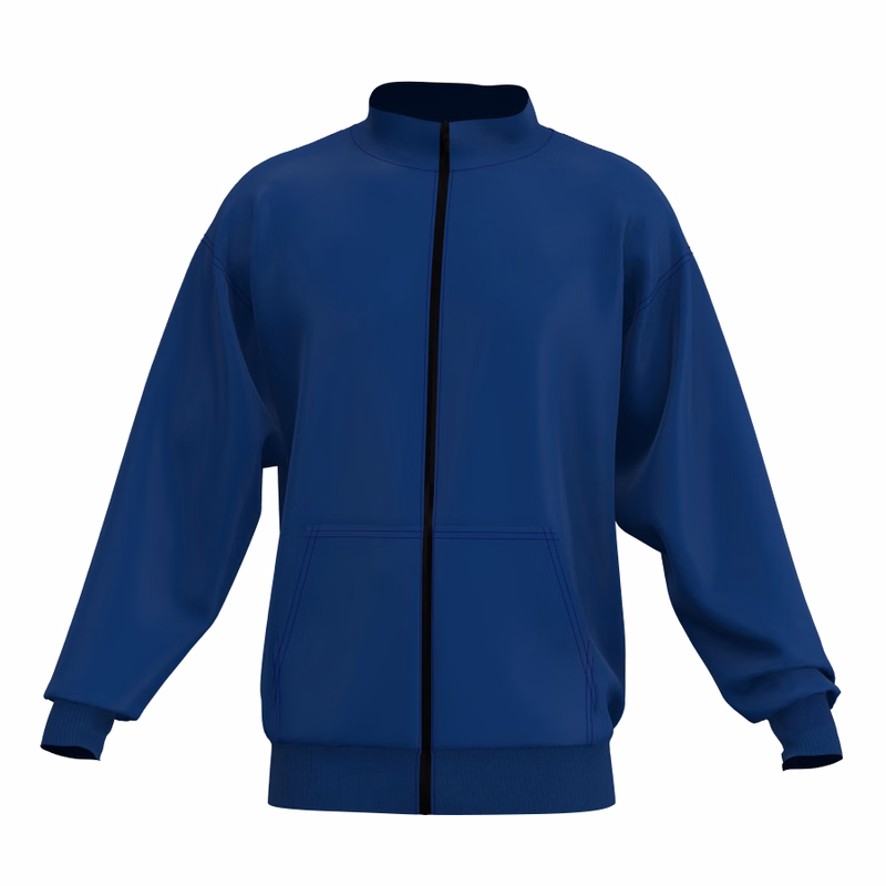 Cadet collar full zip sweatshirt