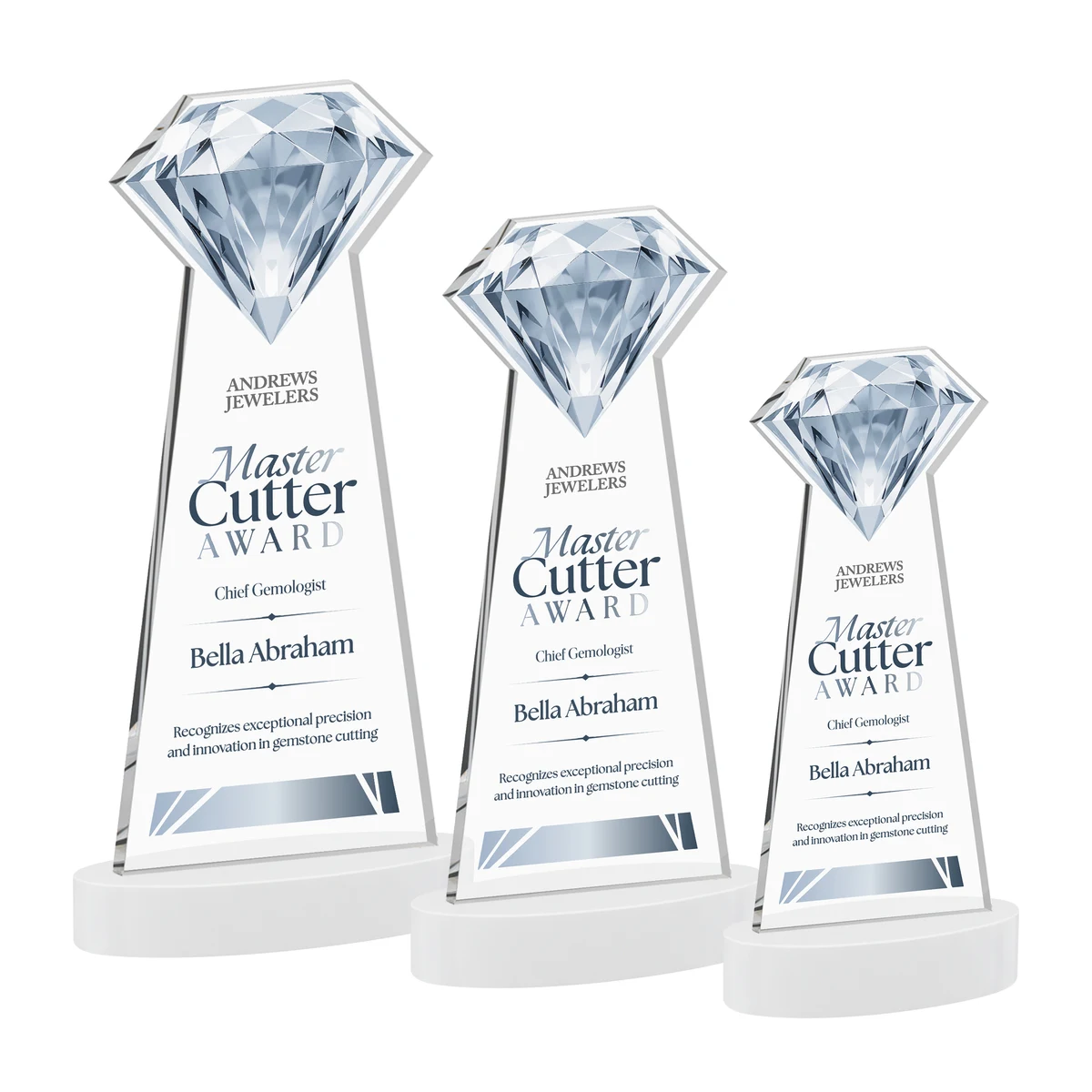 Gemstone VividPrint™ Award on Alberton Base - White 1
