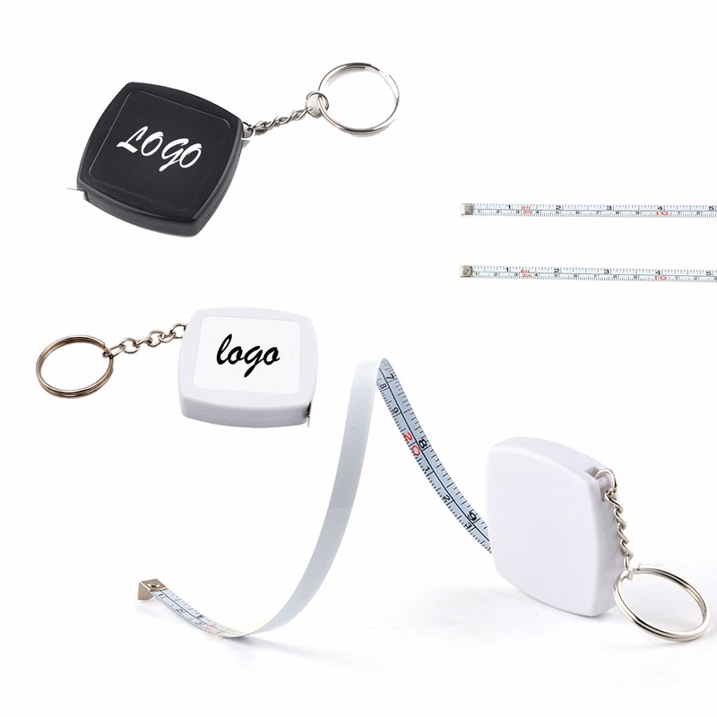 Square Measuring Tape Keychain