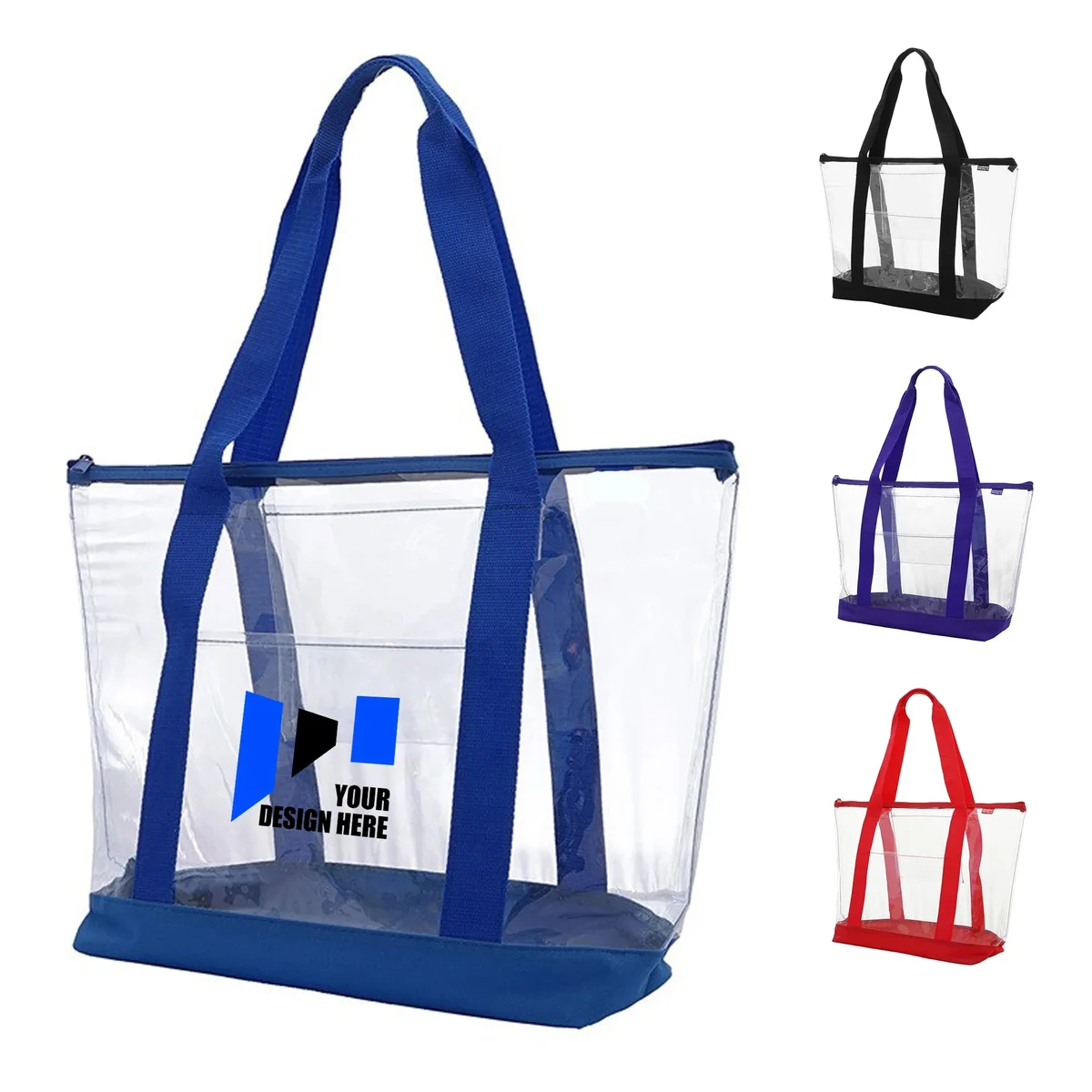 Transparent PVC Beach Tote Bag 1