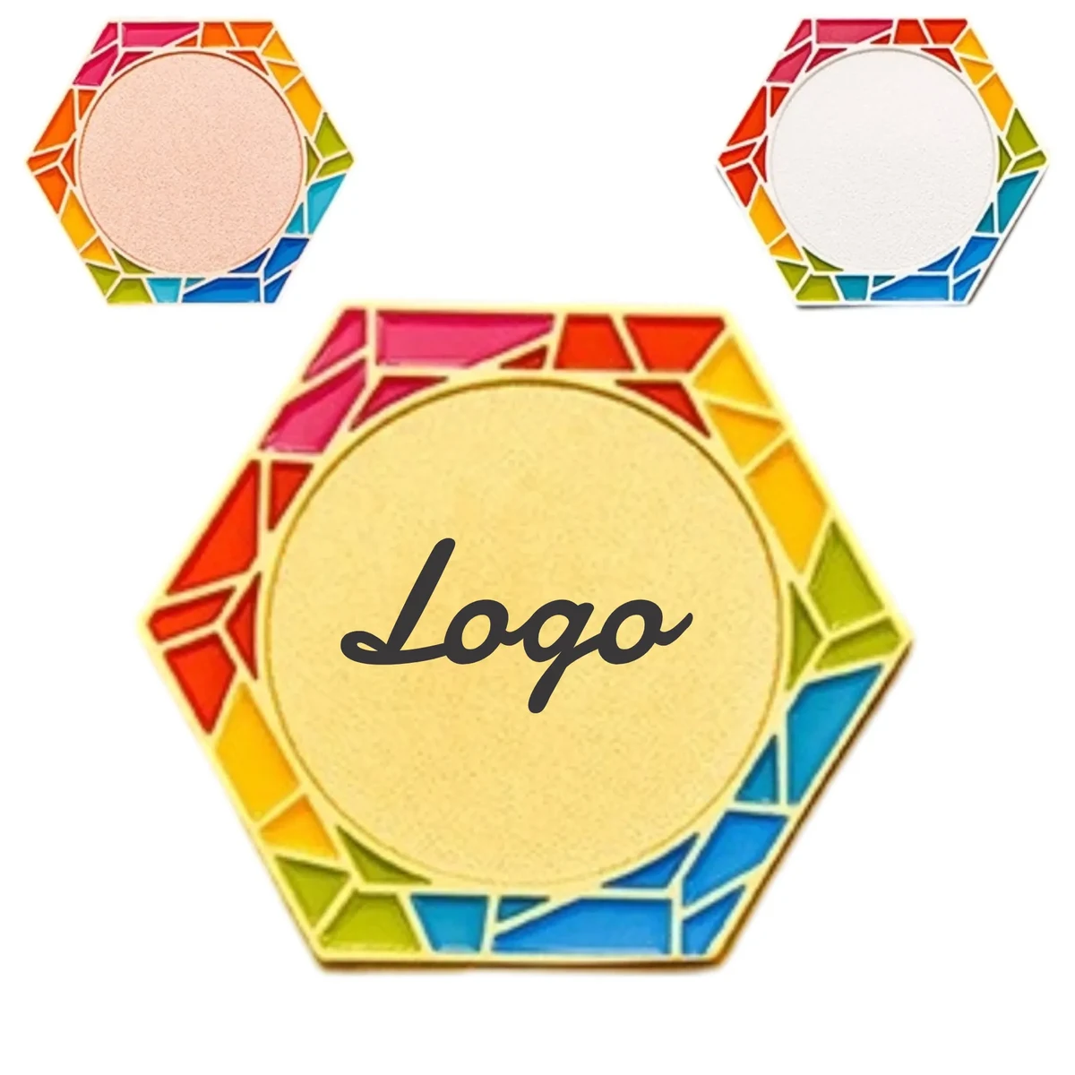 Hexagonal Mosaic - Style Badge for Festive Promotions 1